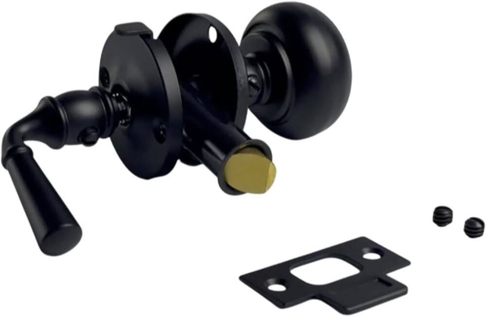 QCAA Solid Brass Storm Door Latch, Oil Rubbed Bronze US10B-1 Pack Black